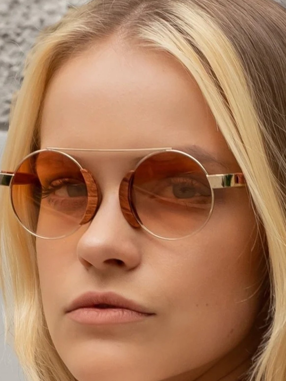 BÔHTEN Aristotle Gold Rosewood Sunglasses